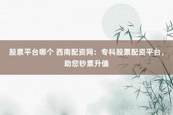 股票平台哪个 西南配资网：专科股票配资平台，助您钞票升值